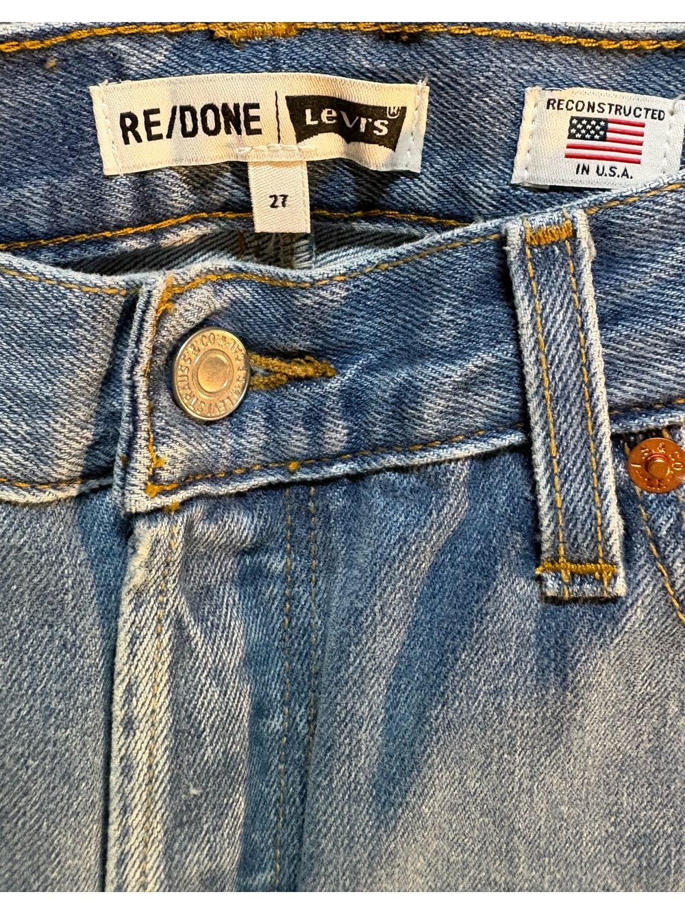 RE/DONE NWT Deconstructed Denim Maxi skirt in Sz 27 - Picture 4 of 8